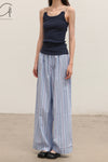 BASERANGE 25 Spring/Summer France Organic Cotton Contrast Color Vest Suspender Top BAS-TOSU-RC-SP25-AMPERA BLUE